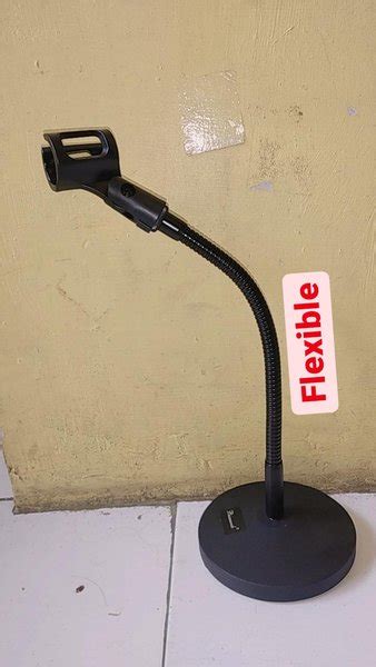 Jual Stand Mic Meja Kaki Bulat Full Besi Holder Mik Universal Table