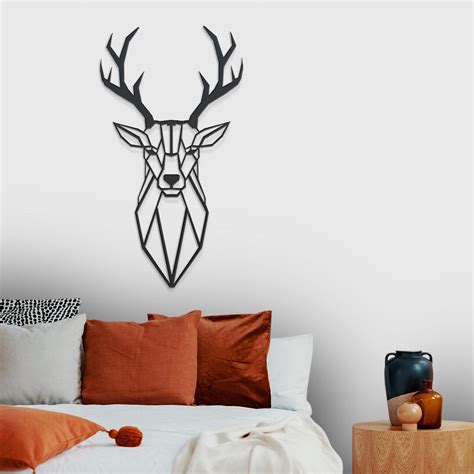 Metal Deer Wall Art, Deer Head Wall Art, Deer Wall Hanging, Home Decor ...