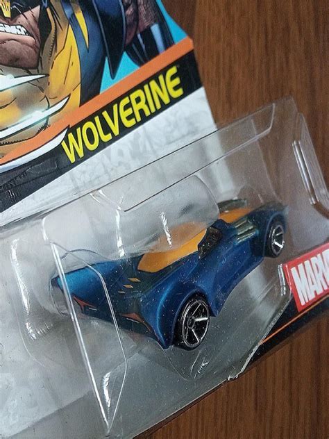 Hot Wheels Marvel Character Cars Wolverine Blue Yellow Hobbies Toys Toys Games