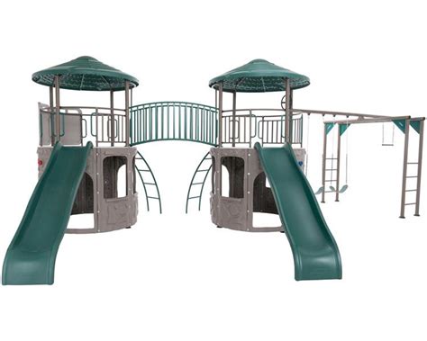 Lifetime Double Slide Swing Set W Monkey Bars And Bridge 90966 In 2024