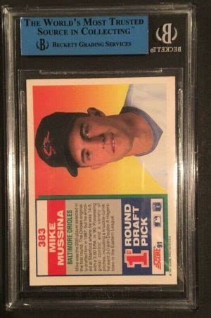 Score Mike Mussina Rookie Card Signed Gem Mint Auto Hofjsa