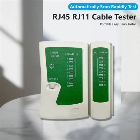 Тестер для сетевых кабелей RJ45, RJ11, RJ12, CAT5, UTP, Lan, инструмент ...