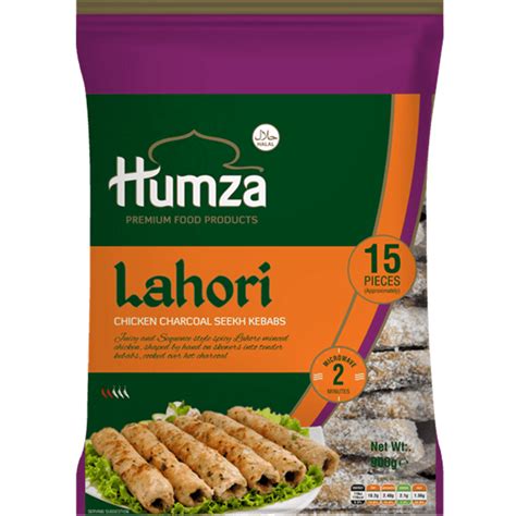 Humza Lahori Charcoal Seekh Kebab Chicken Frozen G Indira