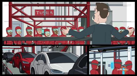 Tesla As Tuskla And Elon Musk As Elon Tusk In Rick And Morty Season 4 ...