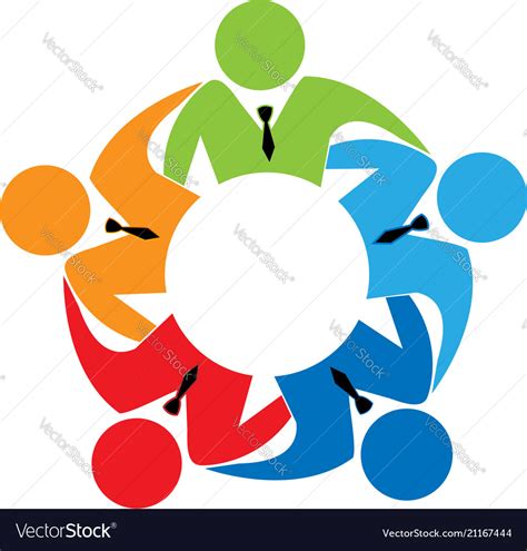 Professional businessman team logo icon Royalty Free Vector