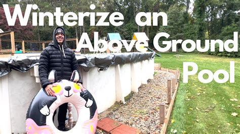 How To Winterize An Above Ground Pool With A Center Drain Youtube