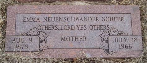 Emma Neuenschwander Scheer 1875 1966 Find A Grave Memorial