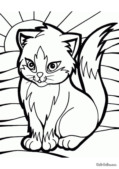 Распечатать котиков раскраски
