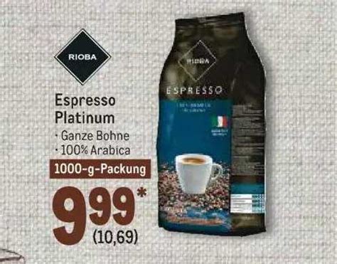Rioba Espresso Platinum Angebot bei METRO - 1Prospekte.de