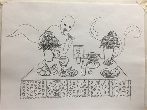 Day Of The Dead Offering In Mexico DRAWING HENTAI
