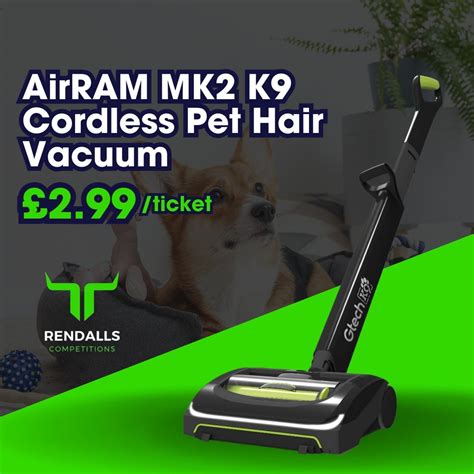 Gtech AirRAM MK2 K9 Cordless Pet Hair Vacuum – Rendall's Competitions