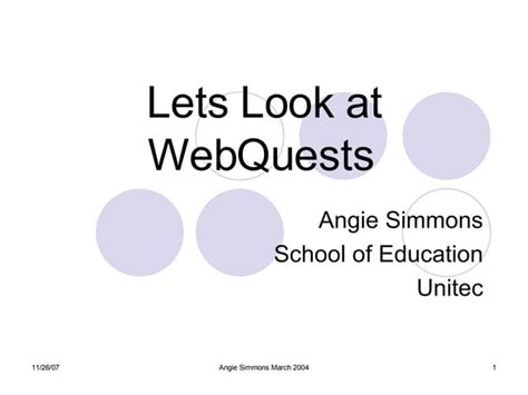 Lets Look At Webquests | PPT