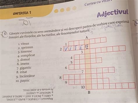 G Se Te Cuvintele Cu Sens Asem N Tor I Vei Descoperi Partea De Vorbire