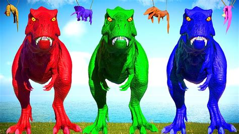 T Rex Color Pack Vs All Big Dinosaurs Fighting In Jurassic World Evolution 2 I Rex