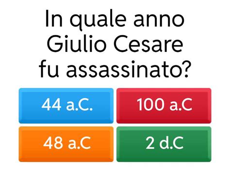 su Giulio Cesare - Quiz