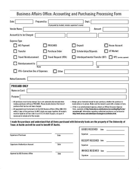 Free Sample Accounting Forms In Pdf Excel Word