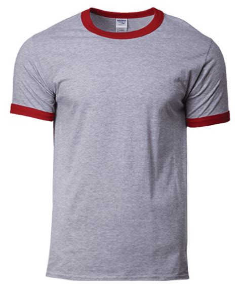 Gildan 76600 Unisex Ringer Premium Cotton T Shirt 180gm Gildanmy