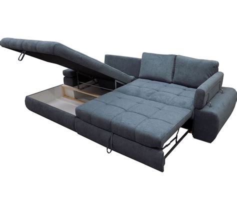 Canapé d angle convertible méridienne gauche ARGOS tissu Aston steel 13