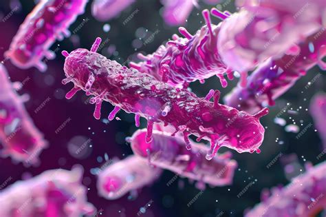 Premium Photo Microscopic View Of Gram Stain Showing Rod Shape Escherichia Coli Or E Coli Bacteria