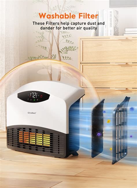 Givebest Electric Wall Heater With Wifi And Remote Control Floor Or