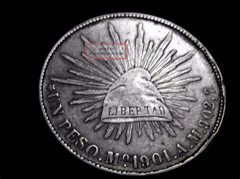 1901 Mo Am Mexican Silver Peso Km 409 2 Coin