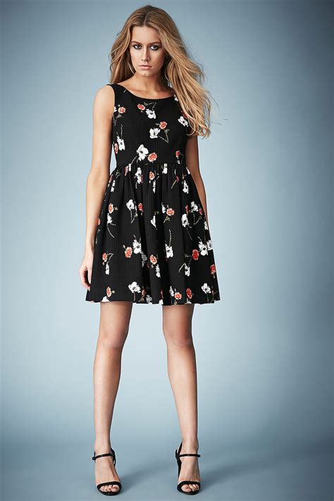 Topshop Floral Print Sundress By Kate Moss For In Black Lyst