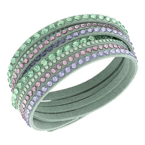 Swarovski Slake Light Green Deluxe Bracelet Aud Found On Polyvore