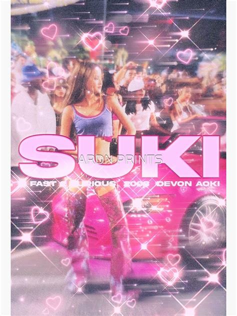 ""SUKI" - 2 FAST 2 FURIOUS | V2" Poster by beas-garden | Redbubble