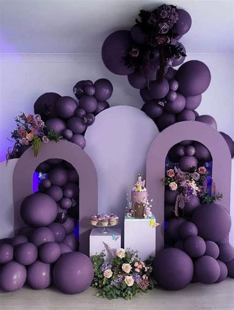 Dark Purple Balloon Garland Purple Birthday Party Double Stuffed Dark