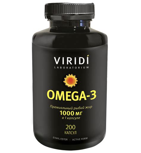 ОМЕГА-3 , 200 капсул (Премиальный рыбий жир 1000 мг., для восполнения ...