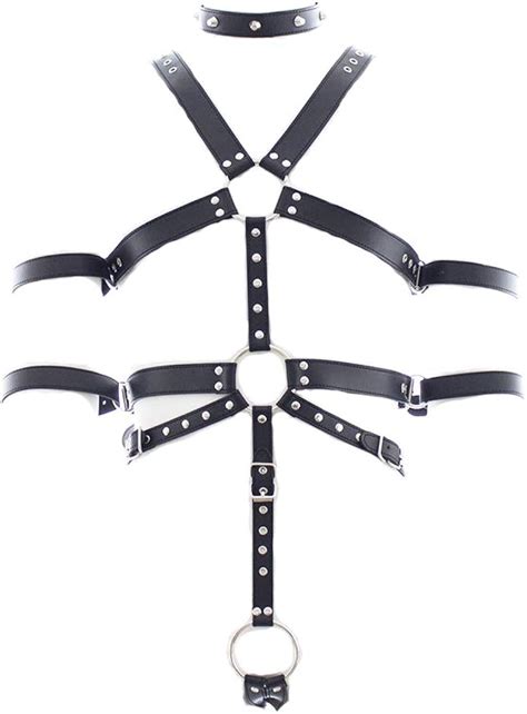 Buy Sexy Men Bdsm Bondage Underwears Black Pu Leather Strap Harness Belt Lingerie Slave Body