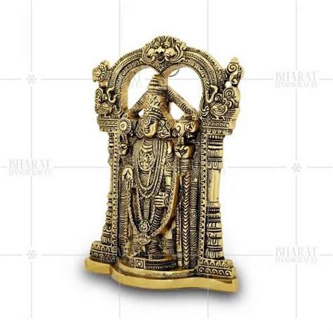 Antique Gold Plated Lord Venkateswara Idol, Size/Dimension: 9.5''X5 ...