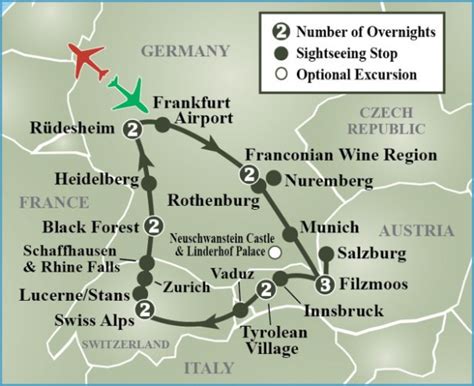 Map Of Germany And Austria - TravelsFinders.Com