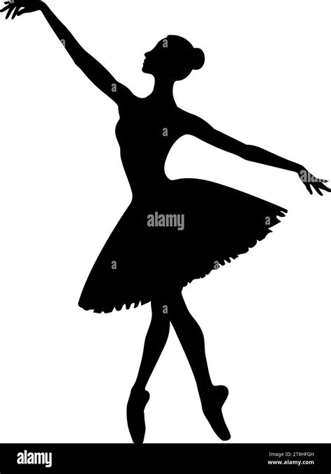 Female Ballet Dancer Silhouette Vector Illustration Stock Vector Image And Art Alamy