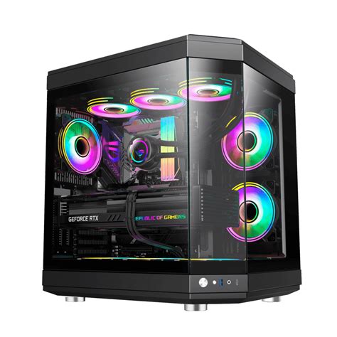Gabinete Aquario Atx - Gabinete Aquário Liketec Unreal Dark, ATX, Vidro Temperado, Sem Cooler Fan