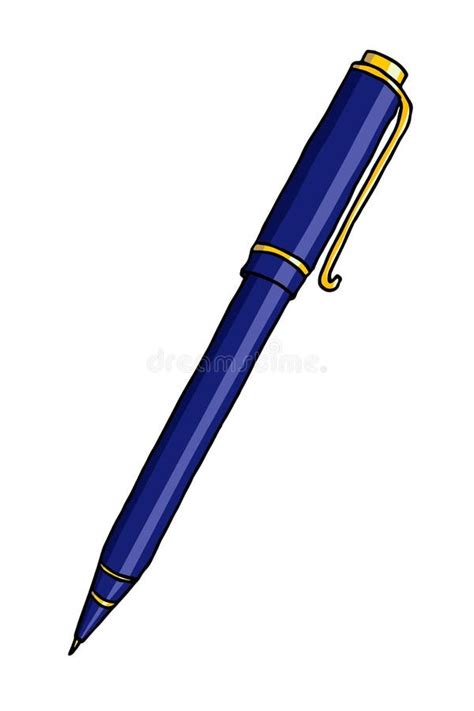 Ballpoint Pen Illustration Over White Stock Vector Illustration Of