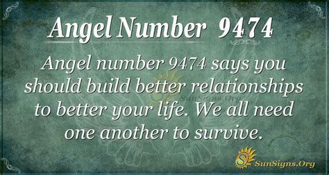 Angel Number 9474 Meaning: Building Good Relationships - SunSigns.Org