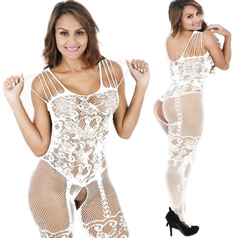 BOOMILK Crotchless Bodysuits For Women Lace Dress Bodysuit Lingerie Nightwear Underwear Babydoll