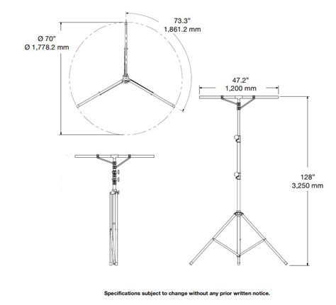 lts  black alunimum  tripod stand user manual