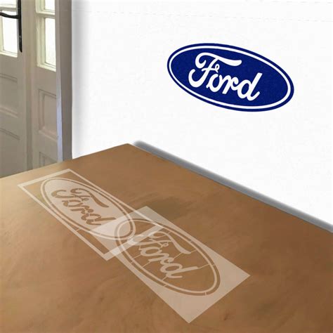 Ford Logo stencil in 2 layers.