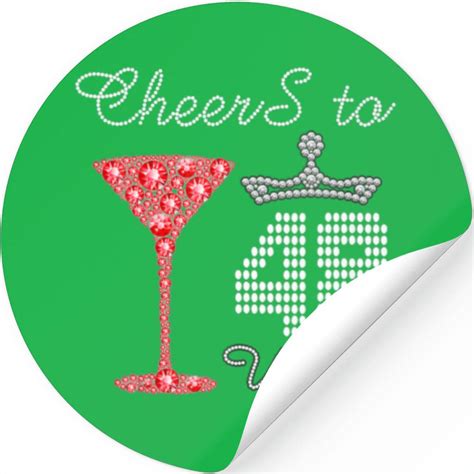 Cheers To 48 Years 48th Birthday Party Outfit Born Stickers