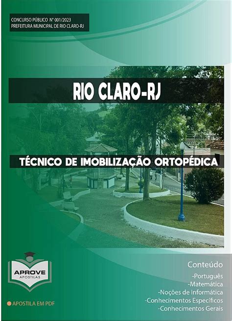 APOSTILA RIO CLARO TÉCNICO DE IMOBILIZAÇÃO ORTOPÉDICA Aprove Apostilas