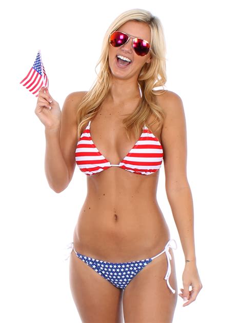 American Flag Bikini 4th Of July Swimsuits Walyou