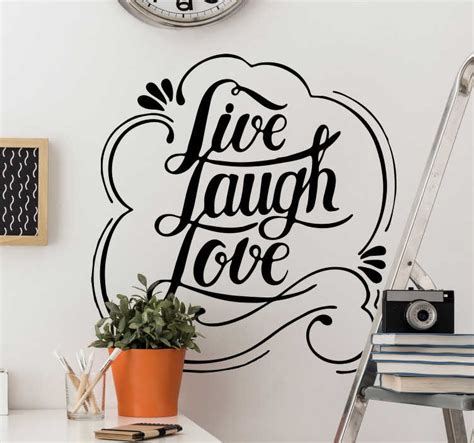 Live Laugh Love Wall Text Sticker Tenstickers