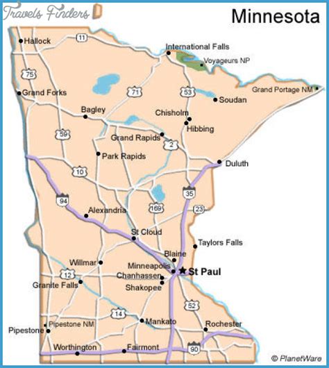 Minneapolis St. Paul Map Tourist Attractions - TravelsFinders.Com