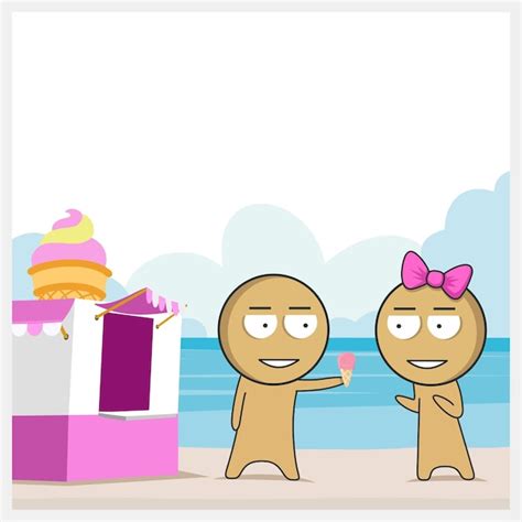 Premium Vector Ice Cream On A Hot Summer Day