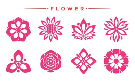 Pink flower vector collection 9733539 Vector Art at Vecteezy