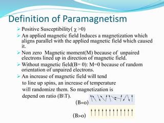 Paramagnetism Properties Pptx