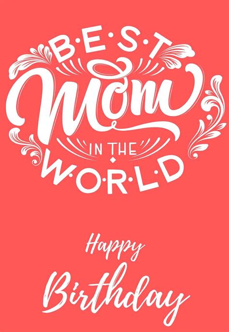 Happy Birthday Mom Printable Cards