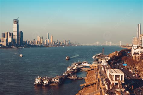 Wuhan City Architecture Sunny City Architecture Wuchang River Beach